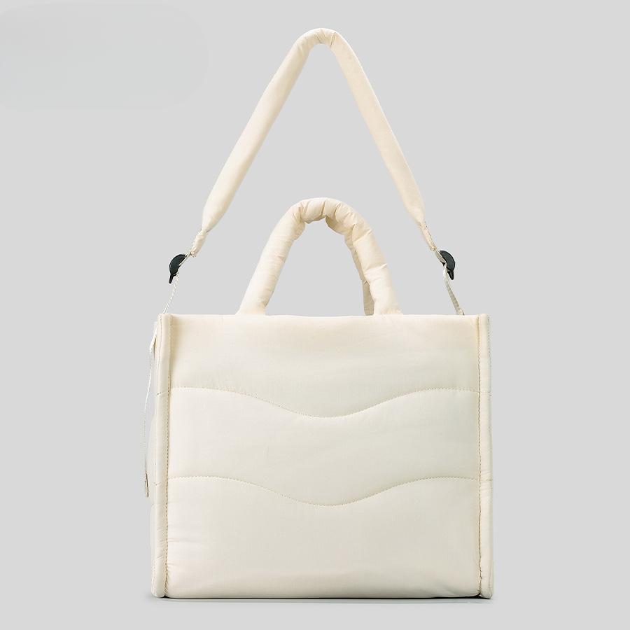 Сумка-тоут Большая вместимость Сэндвич-хлопок нейлоновая сумка через плечо женская модная компьютерная сумка