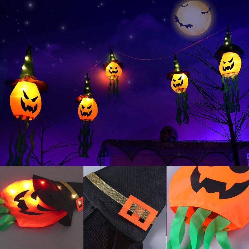 5PCS Halloween Decorations Hanging Ghost Spooky Pumpkin Decorations Props for Garden Yard Halloween Party Tree Door Lawn Party Supplies KTJ