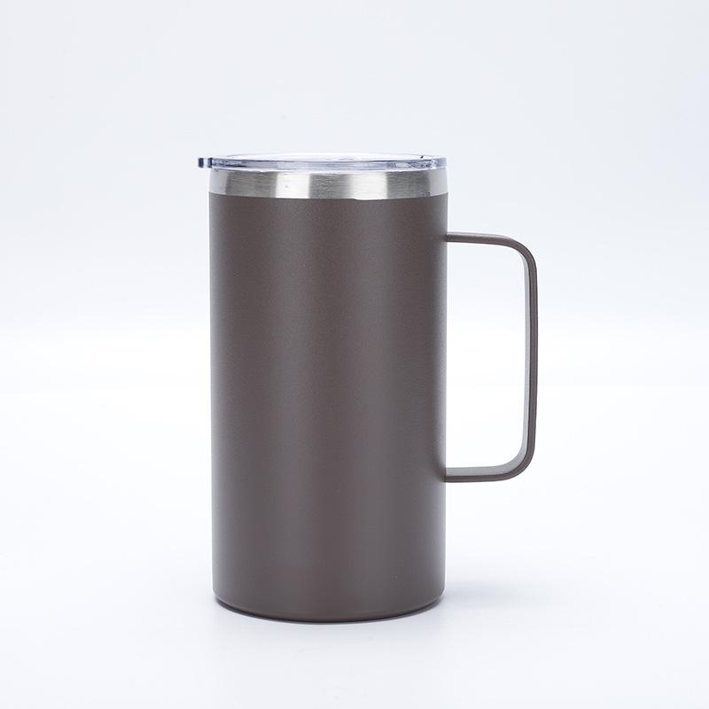 20oz Stainless Steel Thermos Cup with Straw and Handle - Perfect for Coffee and Cold Drinks