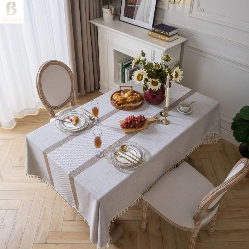 Geometric Tablecloth Anti-slip Dustproof Rectangular Dining Table Cloth Coffee Mat American Nordic Style
