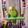 Small Ladder Stand Swing Suspension Bird Toy Set Metal Rope Bird Cage Accessories Parrot Toys
