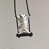 1pc Charming Cat Car Pendant, Cute Cat Dancing Cat, Creative Car Interior Rearview Mirror Decorative Pendant