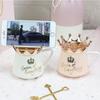 Creative Crown Ceramic Mug Cute Coffee Mug Milk Cup with Spoon Lids Coffee Tea Cup 300ml Capacity Water Mugs X-Mas Gift