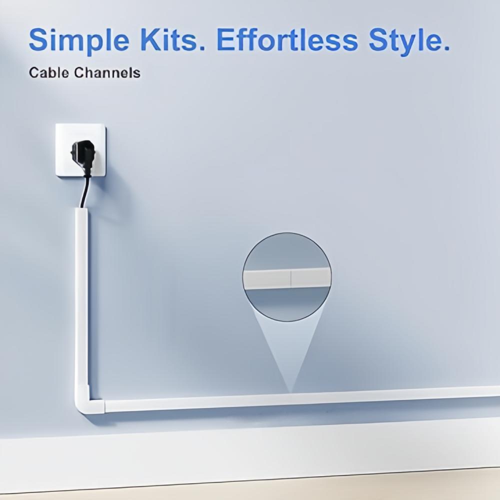 4/2/1pcs Self adhesive Under Desk Cable Management PVC Power wire hider Strip Cord Holder wire Organizer Cable Raceway