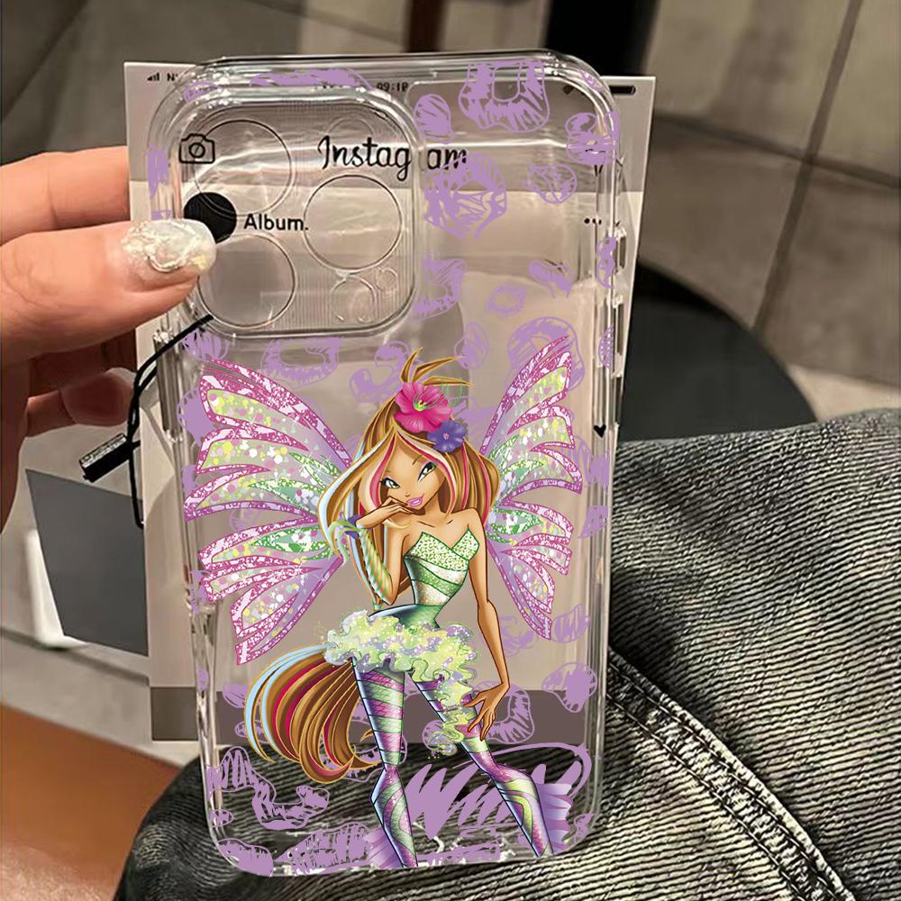 Милый w-winxs c-clubs Чехол для телефона Для iPhone 17 16 16e 15 14 13 12 11 Mini Pro Max XR XSMax 7 8 Air Plus Прозрачная задняя крышка
