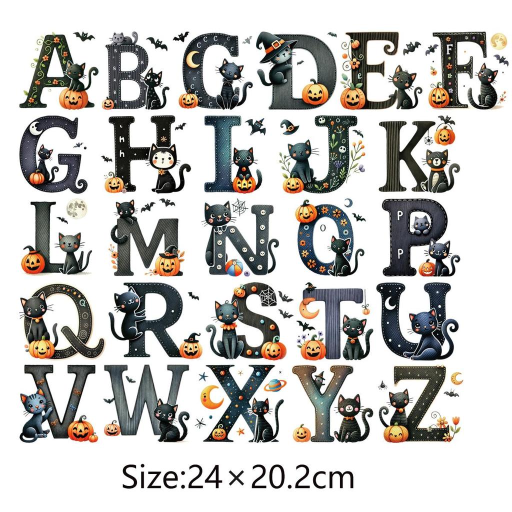 Переводные надписи на Хэллоуин от AZ Kit Parches Ropa Heat Press Аппликация Наклейки для одежды Футболки Нашивки для толстовок своими руками