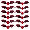 12 Pcs Halloween Bat Wall Sticker Decorations Large Hollow Out Bats Wall Decals for Wall Glass Mirror Living Room Decor