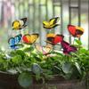 24pcs Bunch of Butterflies Decoration Garden Yard Planter Colorful Whimsical Butterfly Stakes Outdoor Decor Flower Pots Tools