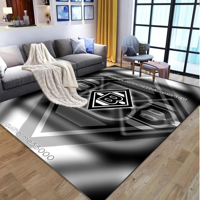 Borussia Monchengladbach Pattern Rug, Indoor/Outdoor Mat, for Picnic, Gameroom, Bedroom, Office, Living Room, Home Decor Carpet, Birthday Gift
