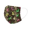 50PCS Adult Leopard Print Plus Butterfly Three-Layer Disposable Protective Mask