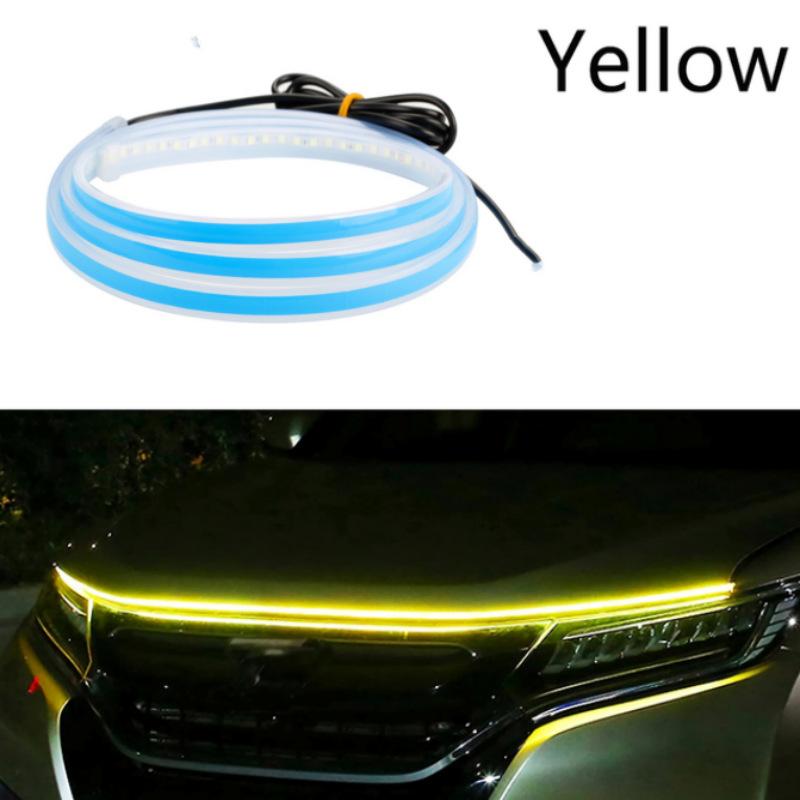Car Hood Led Light Strip Waterproof Auto Decorative Headlight Atmosphere Lamp Exterior Ambient Decoration Lighting Car Universal