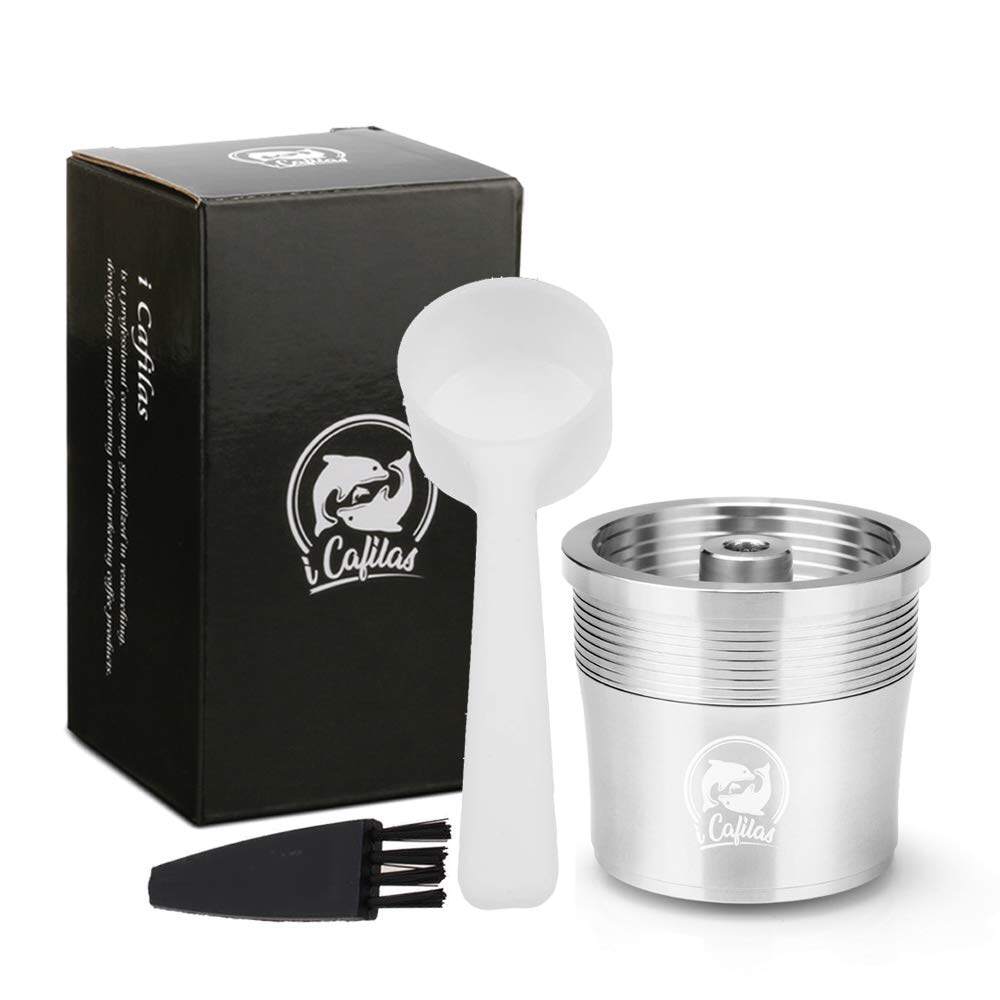 i Cafilas [YI0B] Reusable Coffee Capsule Refillable Pods Stainless Steel Filters Cup Tamper Crema Maker for Machine X7.1,8,9,IllY3,3.2,3.3,1.1,5