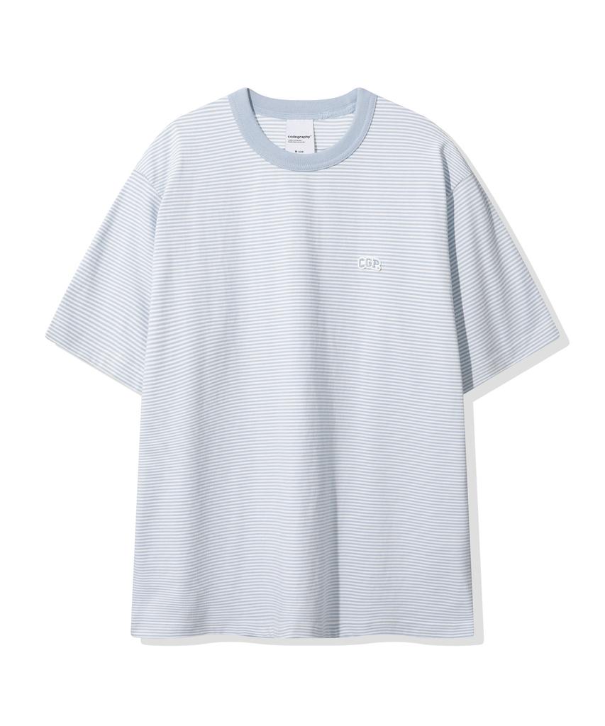 CGP Pinstripe Short Sleeve T-Shirt_Sky Blue