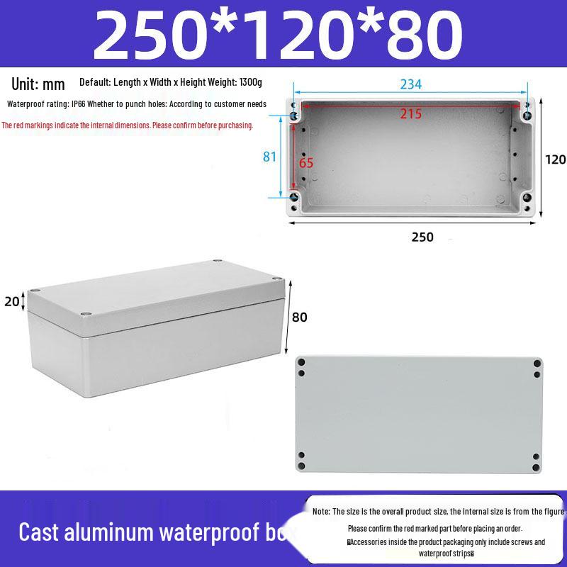 Die-cast Aluminum Outdoor Junction Box IP65 Waterproof Enclosure