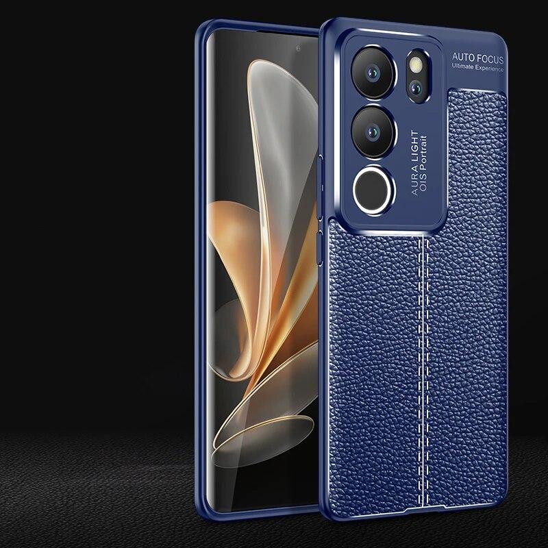 Чехол для Vivo V29, чехол для Vivo V29, чехол-броня, роскошный противоударный бампер на заднюю панель телефона, мягкая кожа ТПУ для Fundas Vivo V 29 V29