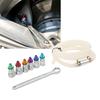 Metal Sturdy Brake Bleeder Wrench Kit With Spanner 1 Drain Hose 6 Adapters Universal For Car For Light Truck