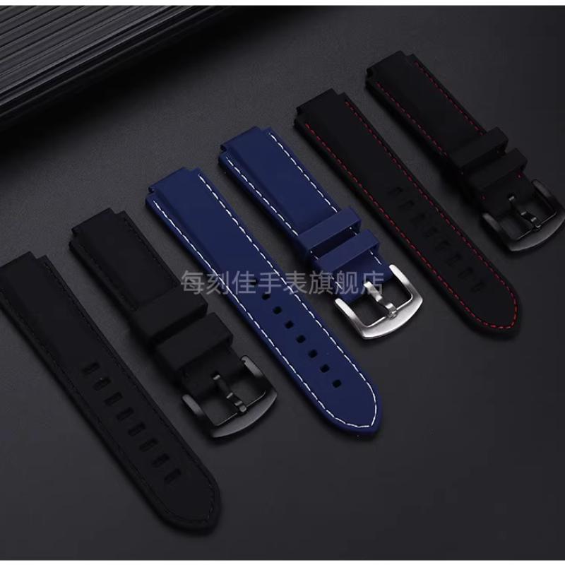 24*16 мм Выпуклый мужской силиконовый ремешок для часов TIMEX Tidal T2N721 T2N720 TW2T76500 2T76300 Синий спортивный водонепроницаемый резиновый ремешок для часов