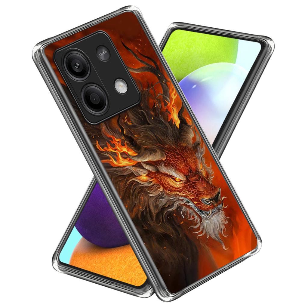 Чехол для Xiaomi Redmi Note 13 5G, амортизирующий ТПУ с принтом