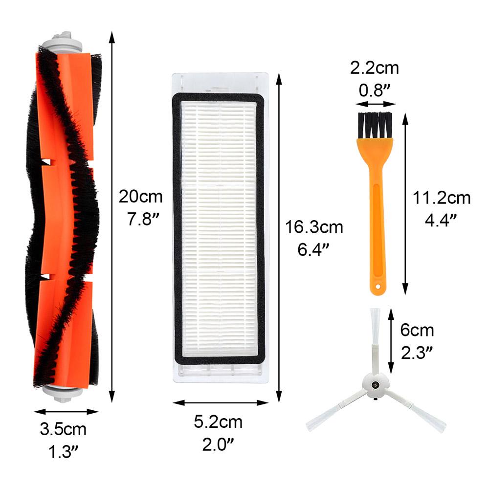 Основная щетка + HEPA-фильтр + боковая щетка для робота-пылесоса Xiaomi MI 2 Roborock S50 S51, запчасти для пылесоса, аксессуары