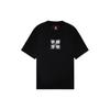Li Ning SS22 Embroidered Logo Geometric Pattern Printed Round Neck Couple Short Sleeve T-Shirt Men T-Shirt Black AHSS098-1