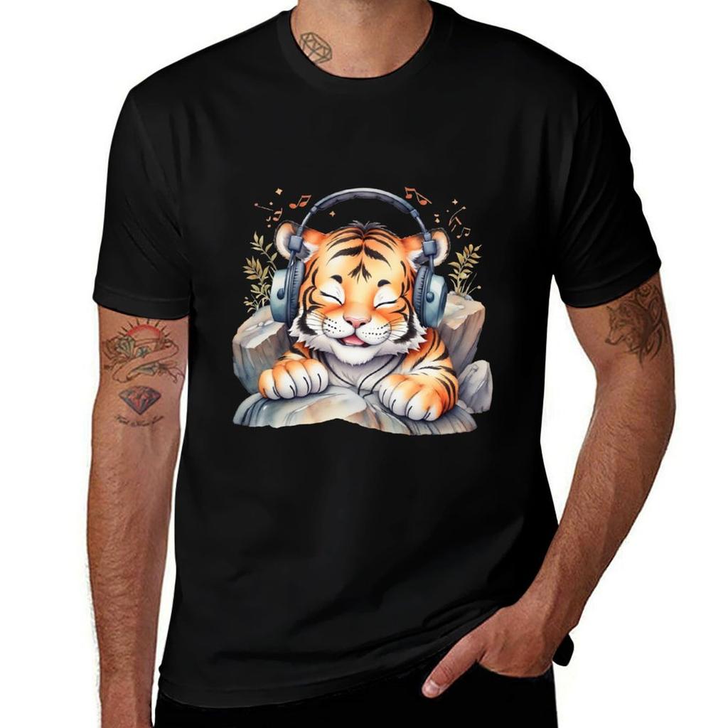 Tiger Tunes Tshirt Plus Size All Match Tee Shirt