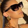 New Fashion Big Frame Cat Eye Sunglasses For Ladies Street SFashionable Sunglasses for Women Driving Shades UV400