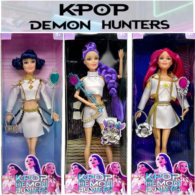 Куклы Игрушки Kpop Охотники на демонов Фигурка Игрушка Руми Мира Зои Красивая Принцесса Куклы для Маленькой Девочки Пластиковая DIY Игрушка для Девочек