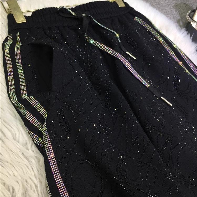 Спортивные штаны больших размеров Drill для женщин с стройными ногами и спортивные костюмы