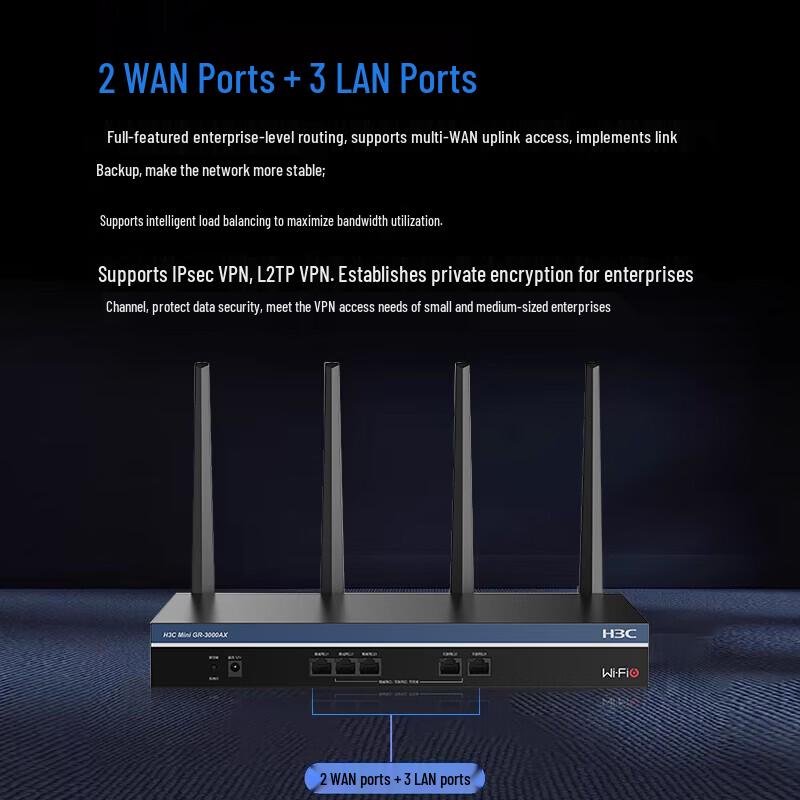 Двухдиапазонный гигабитный беспроводной маршрутизатор WiFi 6 H3C AX3000 (Китайская версия)