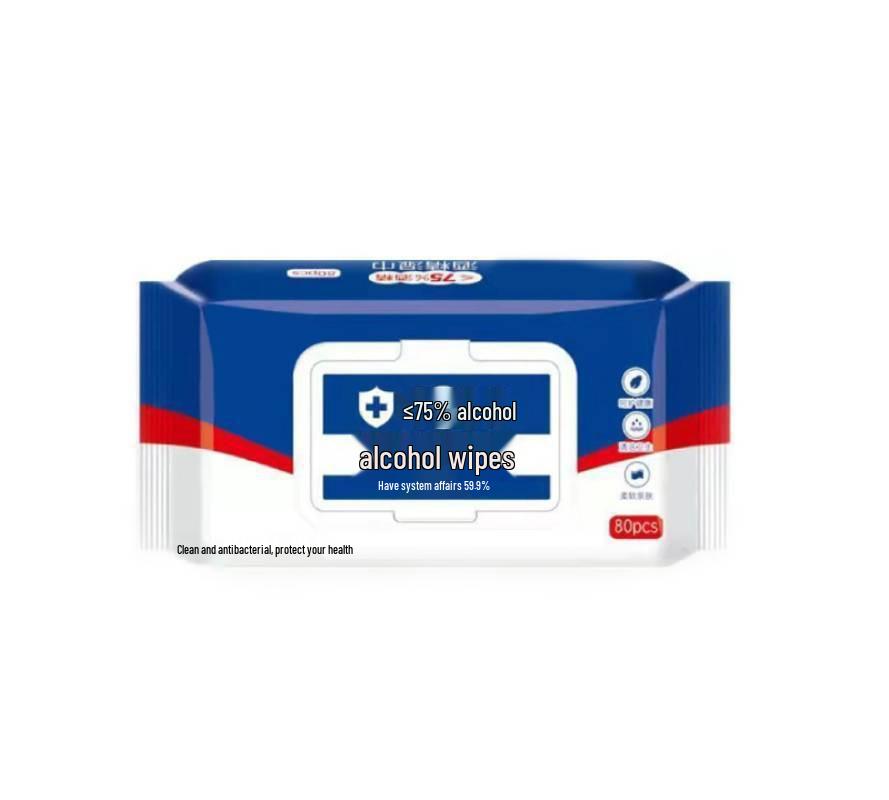 Упаковка из 10 стерилизующих ватных дисков с 75% спиртом - Одноразовые дезинфицирующие влажные салфетки