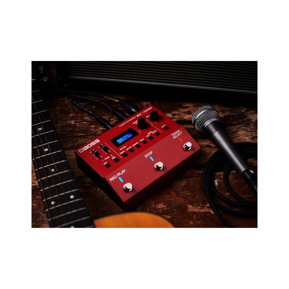 BOSS RC-500 Loop Station 2-Track Recorder 13 Hours Recording Backlit LCD XLR Input Stereo Compatible