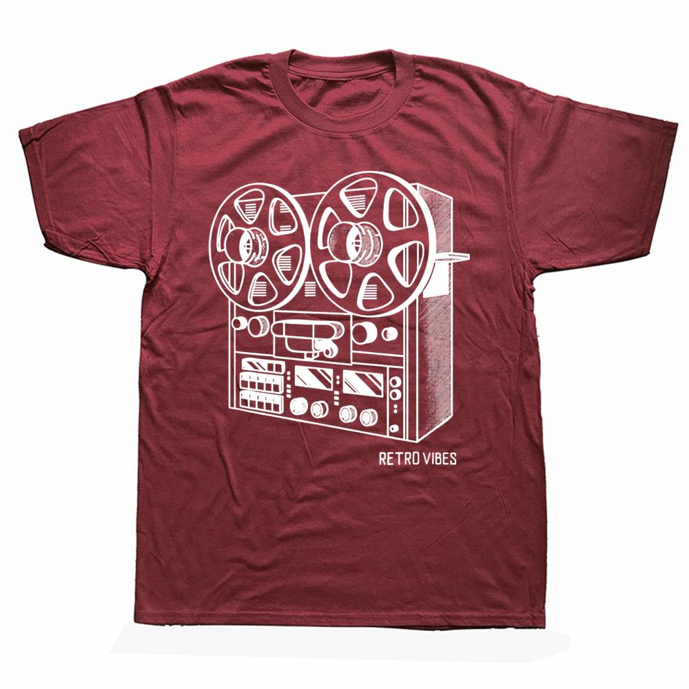 Novelty Cassette Tape Reel To Reel Analog Sound System T Shirts Streetwear Short Sleeve Birthday Gifts Summer Style Tshirt