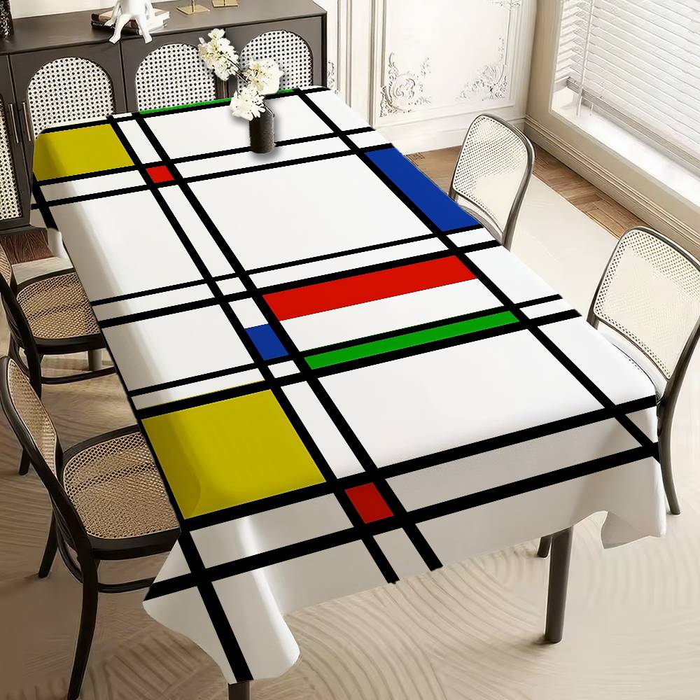 Скатерть Art P-Piet CC-ornelies M-Mondrian Покрытие для домашнего обеденного стола Покрытие для банкетного стола на открытой вечеринке Скатерти для украшения отеля