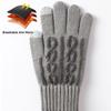Men Women Plus Velvet Soft Touch Screen Mittens Thick Warm Arm Warmers Knitted Gloves