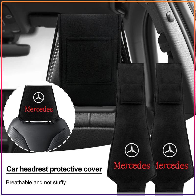 ESHL1 Car Seat Back Headrest Pillow Storage Bag Dustproof Cover For Mercedes Benz C350 C180 C200 C250 C300 C Class W204 W108 W124