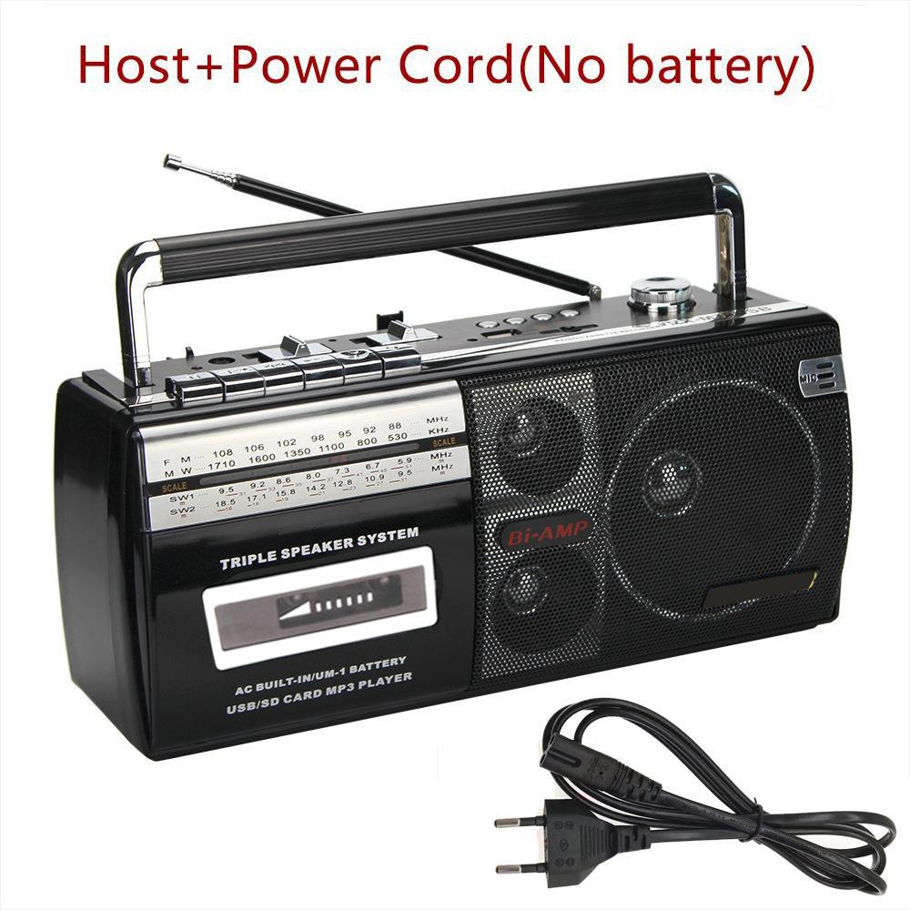 28 Вт мощность ретро магнитофон кассетный плеер громкий голосовой динамик AM FM SW 4 диапазона радио USB SD Mp3-плеер