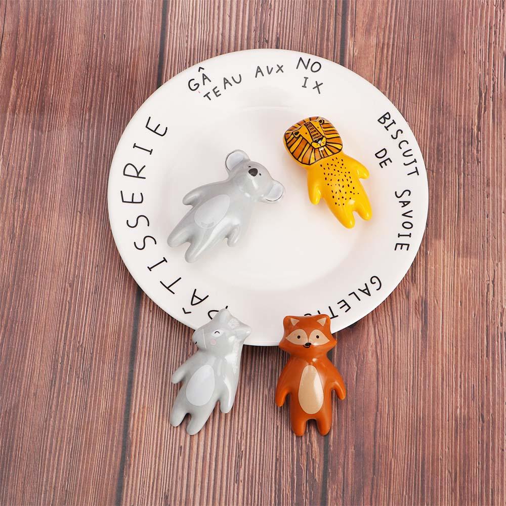 Ceramic Home Decor Wall Hooks Panda Cabinet Handles Door Knobs Drawer Pulls Furniture Hardware