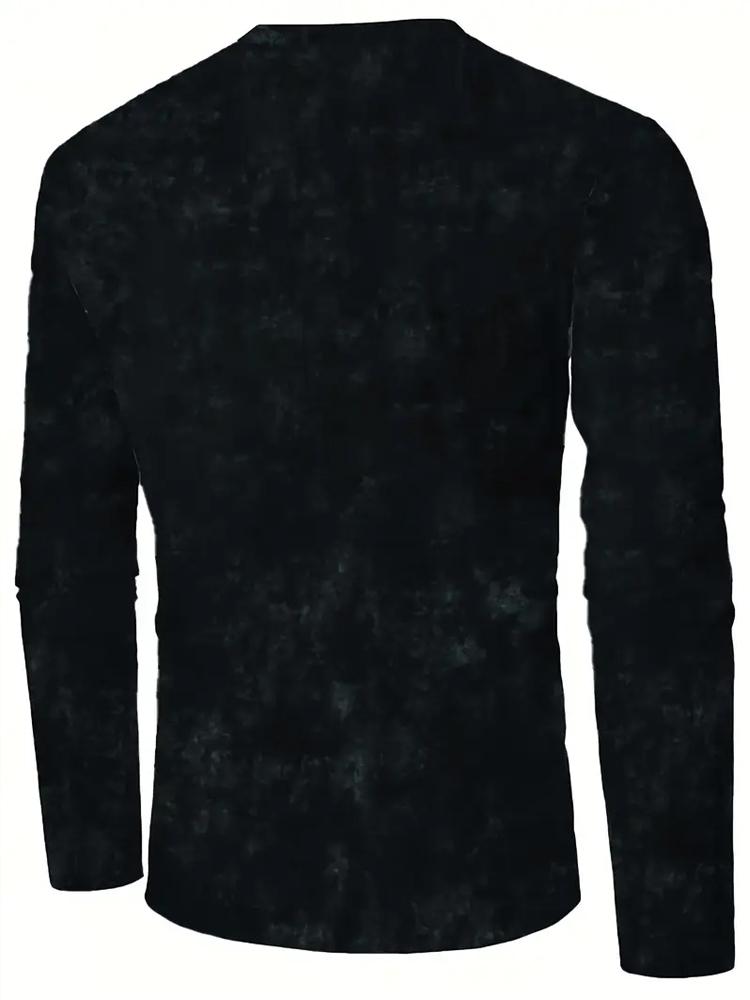 Мужская повседневная футболка с длинным рукавом из осенней коллекции