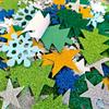 300pcs Self-Adhesive Glitter Foam Stickers for Christmas , Snowflakes & Pine Trees, No Residue, Vibrant Colors for Windows
