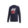 Мужской синий спортивный пуловер с круглым вырезом Neo M Fav Sw Printing Athleisure Casual Sports GP5887