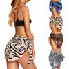 Women's Sarong Beach Wrap Skirt Transparent Bikini Wrap Cover Up Swimsuit