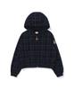 BIBISSIEOSEU Women'S Warm Day Jacket Navy Check