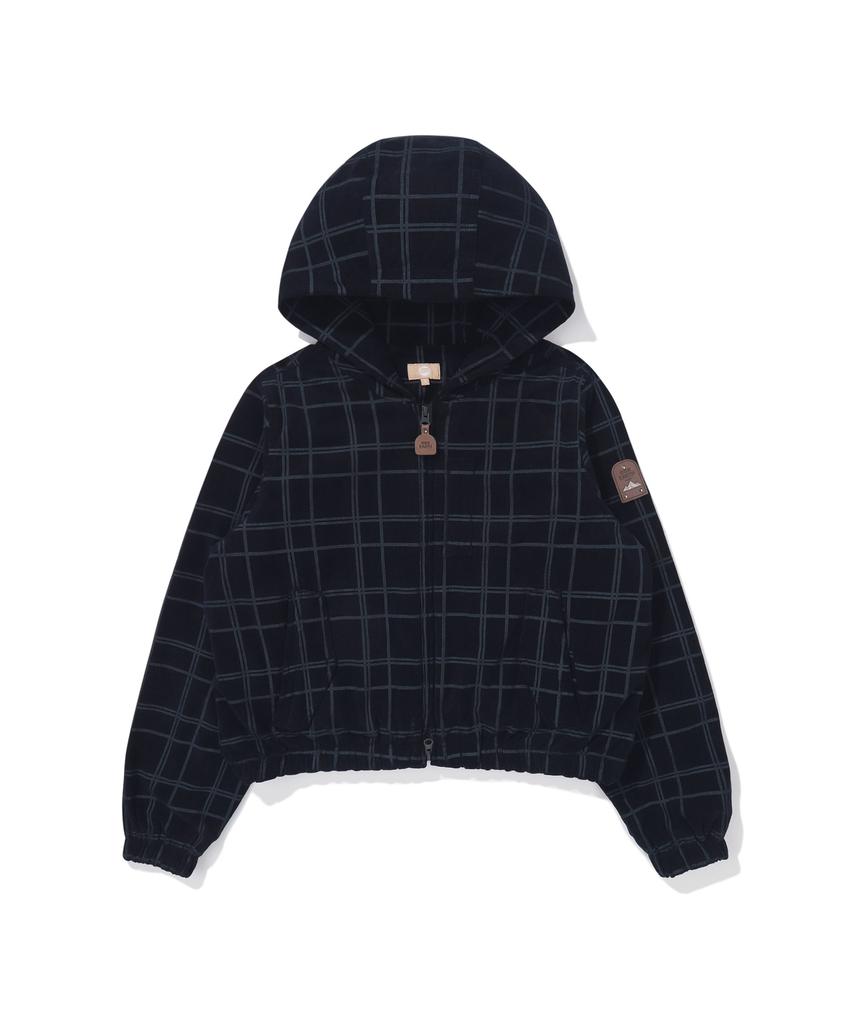 BIBISSIEOSEU Women'S Warm Day Jacket Navy Check