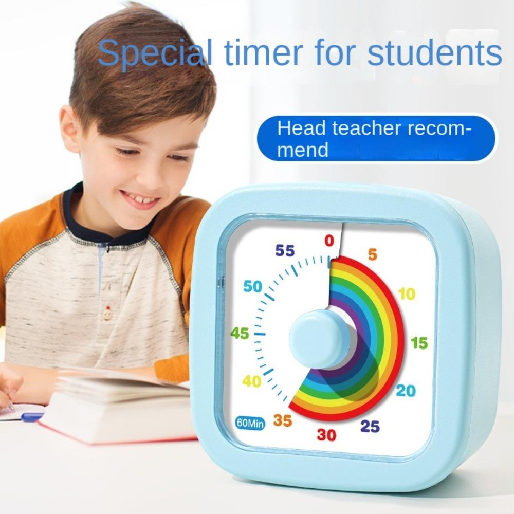 60 Minutes Countdown Alarm Clock Ultra Silent Kitchen Timer Visual Timer  Kids Children Reminder