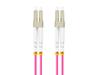 Patchcord światłowodowy Lanberg MM LC/UPC-LC/UPC DUPLEX 3.0mm OM4 50/125 LSZH 2m fioletowy