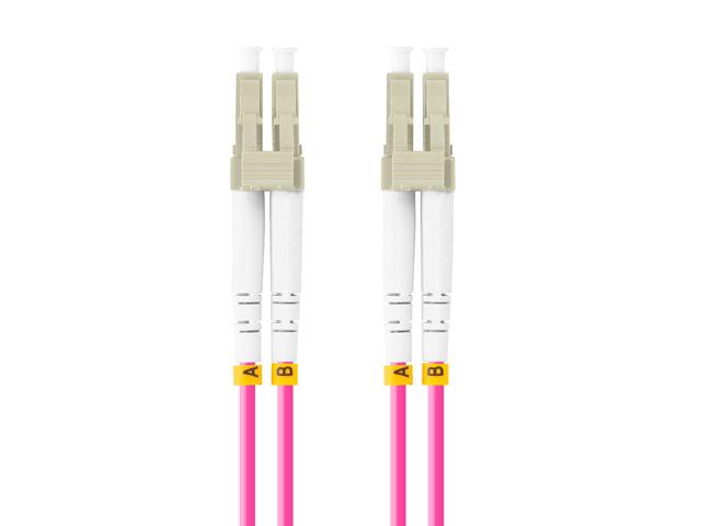 Patchcord światłowodowy Lanberg MM LC/UPC-LC/UPC DUPLEX 3.0mm OM4 50/125 LSZH 2m fioletowy