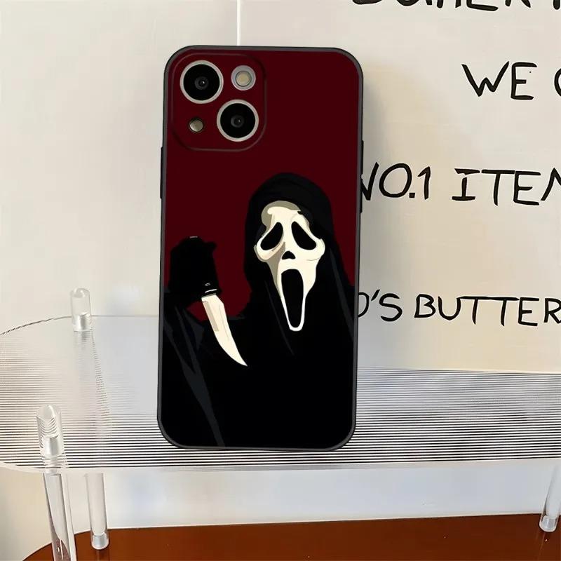 Чехол для телефона с рисунком Ghostface Horror Scream для iPhone 16 15 14 13 12 11 Pro Max XS X XR 7 8 SE Задняя крышка