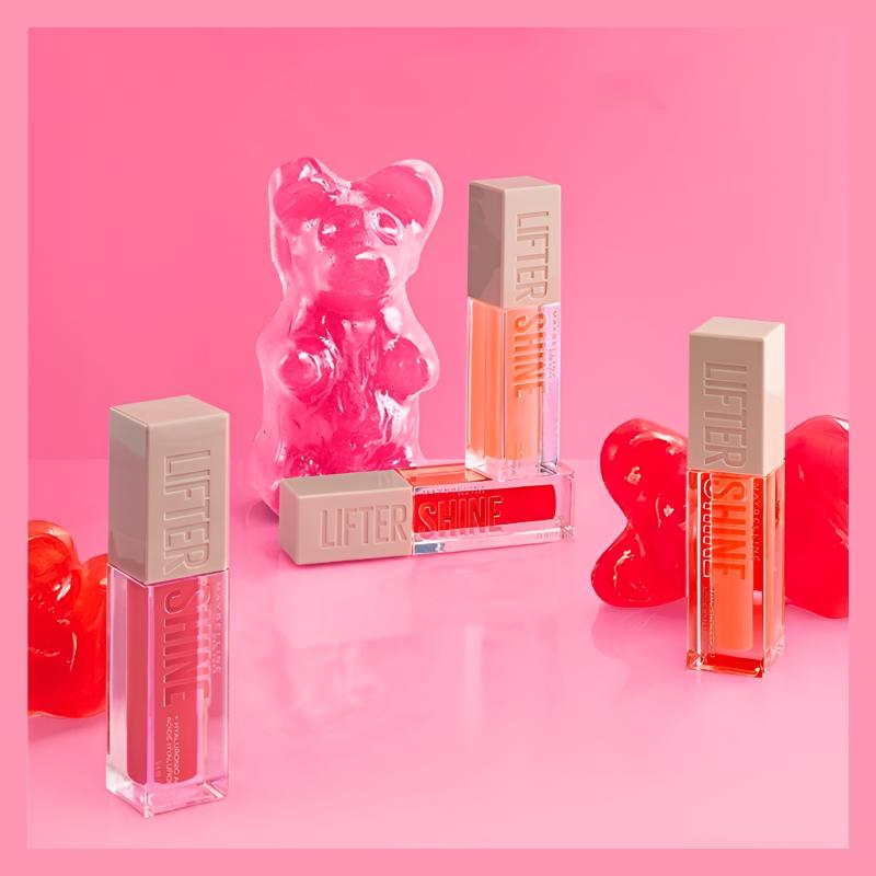 Maybelline Блеск, Водянистый, Легко Наносится, Прозрачный и Увлажняющий Гиалуроновая Кислота Dudu Stick Блеск для Губ-014 Застывшая Роза Желе