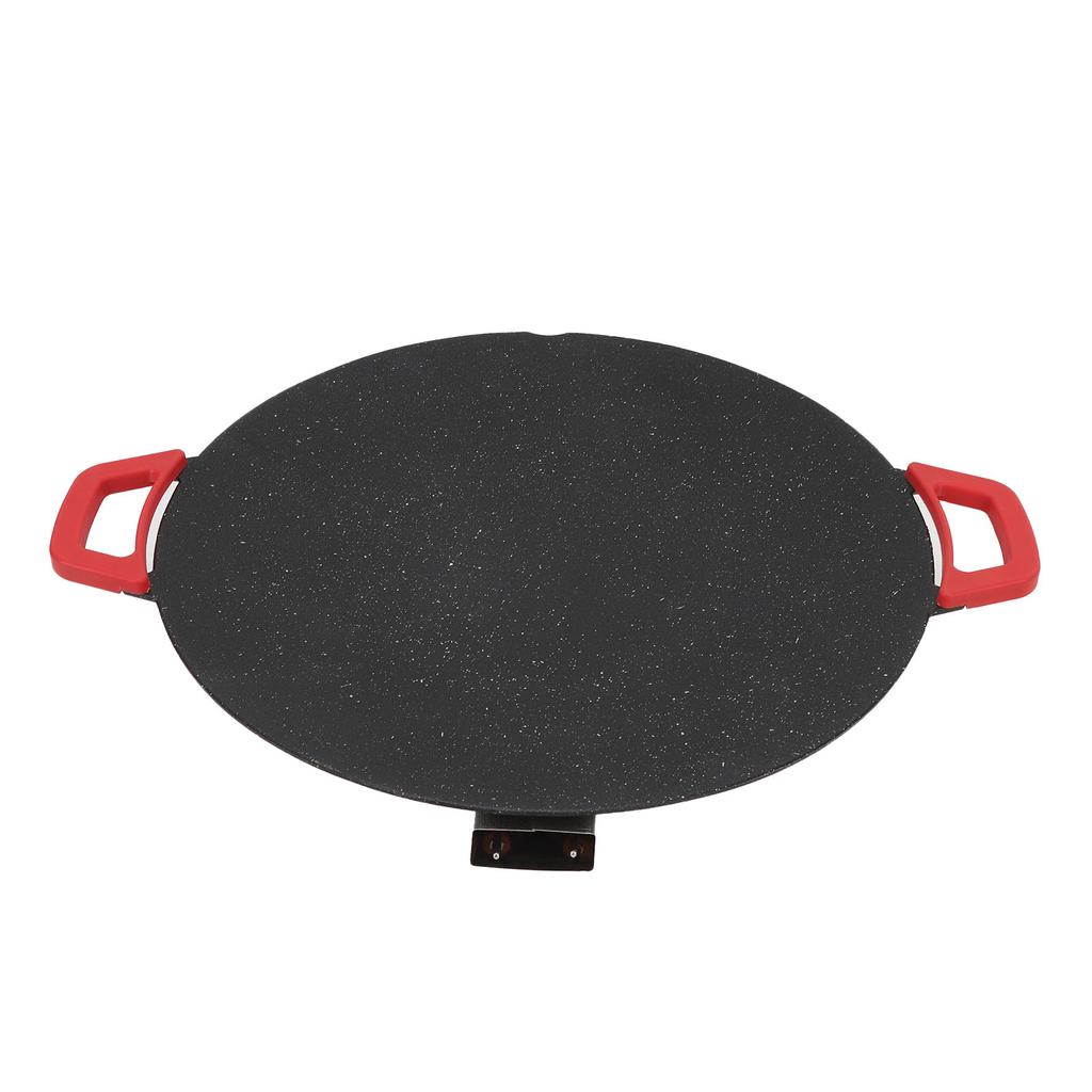Round Electric Grill 40cm Smokeless Nonstick Rapid Heat Up BBQ Grill Pancake Maker with Handles