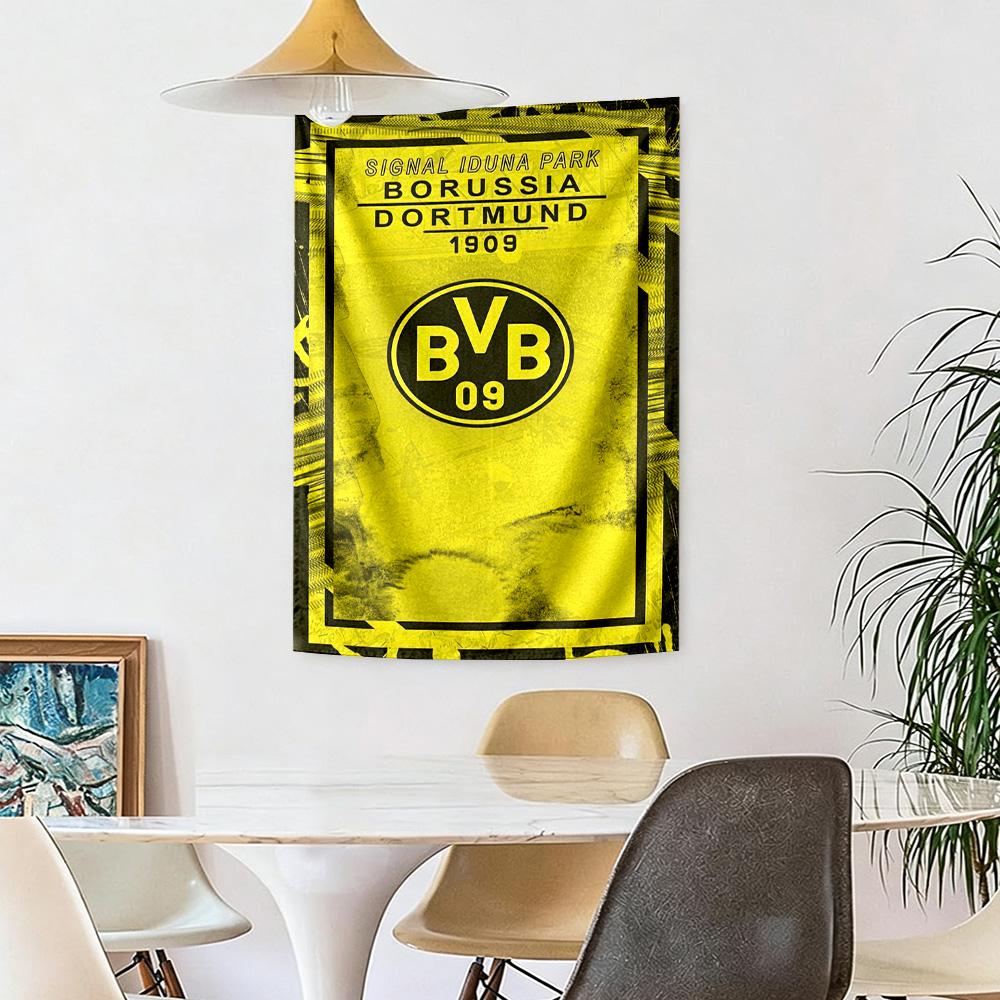 Borussia Dortmund Wall Decor Tapestry Art For Pet Memorial Birthdaywedding Party Backdrop Family Gift